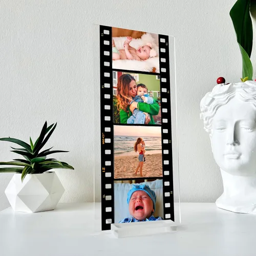 Vista 4 de Fotos de película de memoria personalizadas, decoración acrílica, marco de fotos personalizado en rollo de cámara, álbum de fotos significativo