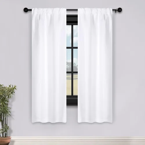 Vista 26 de Superior Cortinas opacas, aisladas, cortinas con bloqueo solar para dormitorio, sólidas, texturizadas, ventana de sala de estar, tejido térmico