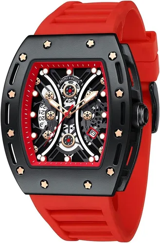 Vista 8 de AIMES Watch Wristwatch for Men Fashion Casual Cool Big Dial Watch Luminous Waterproof Sport Analog Quartz Business Mens Watches Silicon Strap Dress