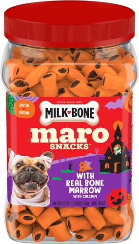 Vista 8 de Milk-Bone MaroSnacks Golosinas para perros pequeños con sabor a tocino con médula ósea, 40 onzas (paquete de 2) (el diseño del empaque puede variar)
