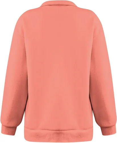 Vista 6 de Ceboyel Sudadera de gran tamaño con cremallera de un cuarto para mujer, sudadera con capucha Y2K para otoño, ropa de moda 2023