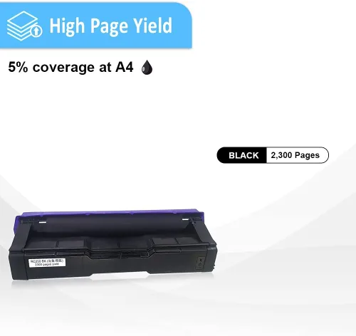 Vista 3 de Cartucho de tóner compatible SP C250 C261 negro de alta capacidad 2300 páginas para impresoras láser RICOH Aficio SP C250DN C250SF C261SFN C261SFNw