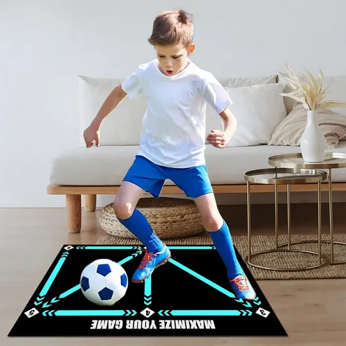 Vista 4 de Non-Slip Thickened Soccer Training Mat with Guide