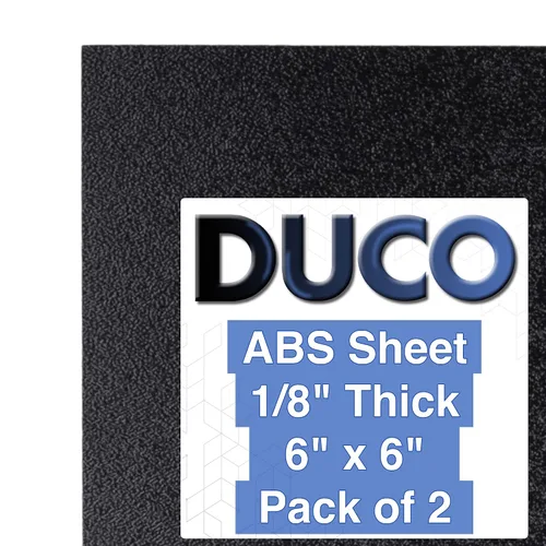 Vista 15 de Duco - Lámina de plástico ABS fabricada en Estados Unidos de 1/8 de pulgada de grosor, 4 x 6 pulgadas, paquete de 2 paneles termoplásticos negros