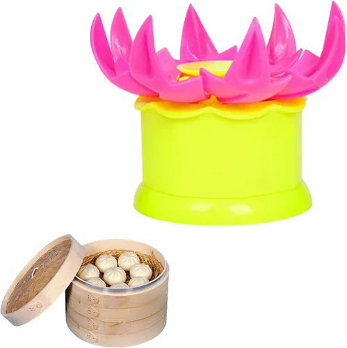 Vista 9 de Baozi Maker grande de 2.36 pulgadas, moldes de bola de masa de plástico, molde para hacer bollos DIY pastel de pastelería herramienta rellena al