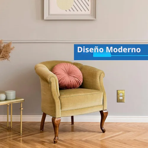 Vista 6 de LIDER Placa de pared dúplex para receptáculo, cubierta de salida con espejo, de gran tamaño, 1 cuadrilla Dorado