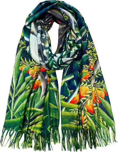 Vista 27 de VENVSBEE Reversible Scarf Soft Large Shawl Wrap Blanket Double Sided Art Print Warm Stoles Klimt Van Gogh Gifts Arte 01