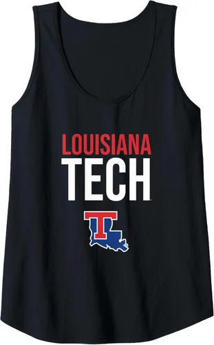 Vista 7 de Camiseta sin mangas apilada Louisiana Tech Bulldogs, Negro