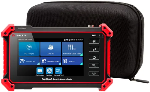 Vista 2 de Triplett 8150 CamView IP Pro 5 - Probador de cámara de seguridad CCTV con pantalla táctil de 5 pulgadas, IP 4K/1080P, analógica, TVI, CVI, AHD