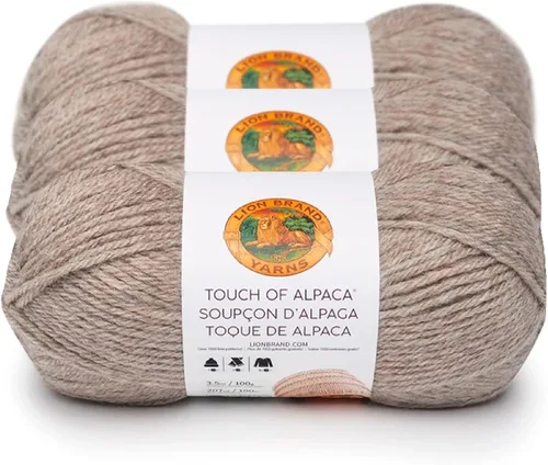 Vista 27 de Lion Brand Yarn Hilo Touch of Alpaca (1 madeja), color negro