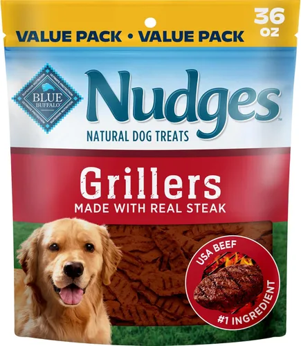 Vista 18 de Blue Buffalo Nudges Grillers - Golosinas naturales para perros, carne de res, 16 onzas