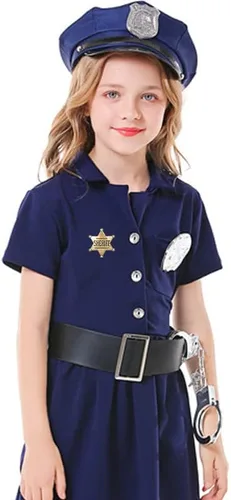 Vista 4 de Insignias del sheriff de marca, insignia del sheriff del metal para las niñas y adultos, insignia del chaleco de la policía occidental, insignia