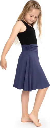 Vista 2 de STRETCH IS COMFORT Falda fluida hasta la rodilla y el tobillo para niña con cintura fruncida Suave y ligera XS a 16
