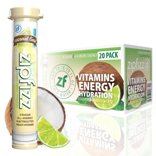 Vista 6 de Zipfizz Bebida energética diaria en polvo, Berry, paquete de 12 Energía sostenida 3-en-1, hidratación rápida y vitaminas esenciales Sin azúcar