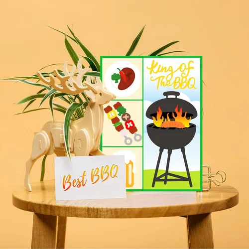 Vista 6 de GLOBLELAND Herramientas para asar a la parrilla, troqueles de corte para hacer tarjetas, troqueles de corte de barbacoa de primavera para bricolaje