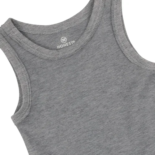 Vista 3 de HonestBaby Camisetas musculares sin mangas 100% algodón orgánico para bebés y niños pequeños, niñas