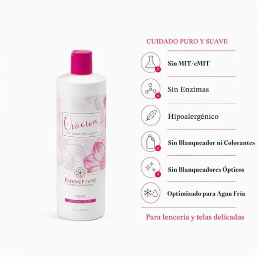 Vista 2 de Ovacion by FOREVER NEW - Detergente líquido para ropa, lavado delicado fino, perfumado, 16 onzas líquidas