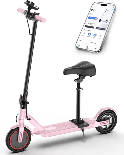 Vista 16 de Joyhis Electric Scooter for Adults with Seat, 15-21 Miles Range Scooters, 19Mph Escooter, 8.5"/10" Folding Scooters with APP Control, 350W/500W