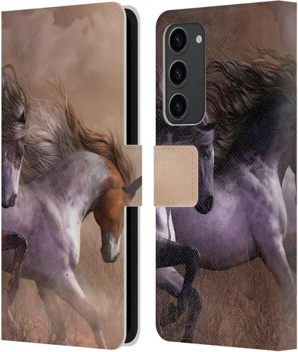 Vista 119 de Head Case Designs Officially Licensed Laurie Prindle A Morgan Christmas Western Stallion Leather Wallet Case Compatible with Samsung Galaxy A07 4G