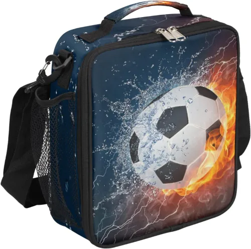 Vista 21 de Lonchera personalizada con nombre, lonchera personalizada de baloncesto, bolsa de almuerzo aislada personalizada, bolsa de preparación de comidas A