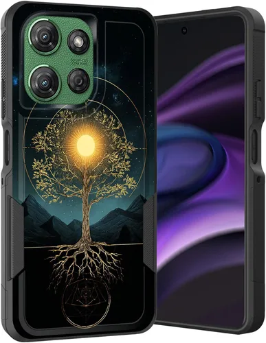 Vista 195 de para Moto G Play 4G 2024, funda de dos capas híbrida resistente y a prueba de golpes, PC duro + silicona suave protectora para Motorola Moto G Play