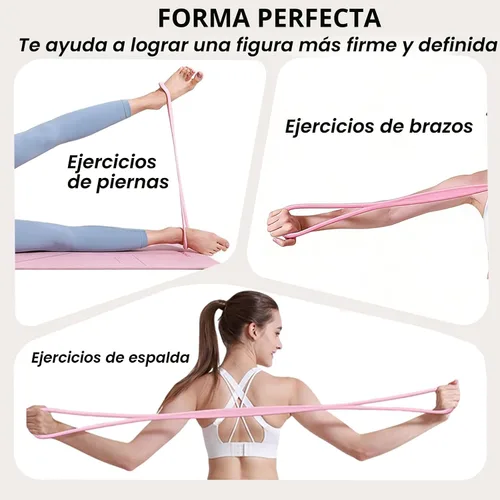 Vista 2 de Figura 8 banda de resistencia, figura 8 bandas de resistencia para mujeres y hombres, figura de banda de resistencia para entrenamiento, asas