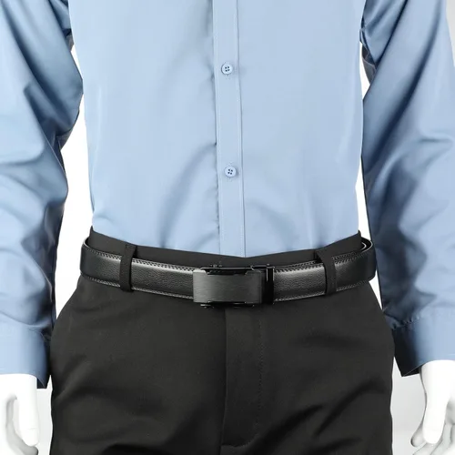 Vista 4 de Lavemi - Cinturón de cuero con hebilla automática, con elegante caja de regalo