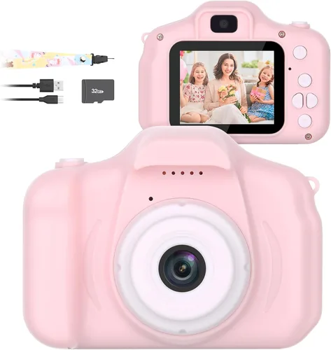 Vista 11 de Mafiti Cámara para Niños, Cámara Digital Mini Selfie de 26MP HD para Niños, Cámara para Niños Pequeños de Vídeo 1080P, Juguete al Aire Libre