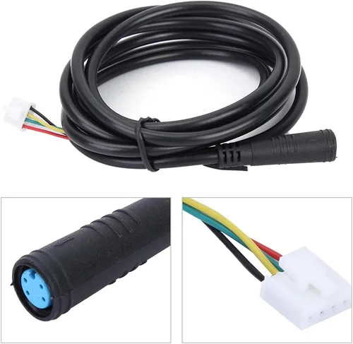 Vista 5 de Cable de alimentación de datos de scooter, 4.2 ft 4.17 pies 42 V caucho negro datos cable de alimentación Accesorios para Xiaomi Mijia M365 Scooter