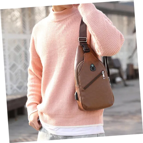 Vista 9 de VALICLUD 2pcs Men Crossbody Bags Mens Messenger Bag Men Messenger Bag Crossbody for Men Small Backpack for Men Chest Bag Men Chest Bag for Men Sling