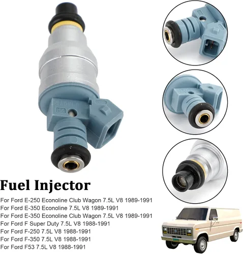 Vista 5 de 1 inyector de combustible - Ford E-Series 7.5L V8, Super Duty, 1988-1991