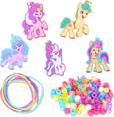 Vista 2 de Tara Toy My Little Pony: A New Generation - Actividad para hacer collares, multicolor Crea 5 collares con cuentas de colores y dijes de goma