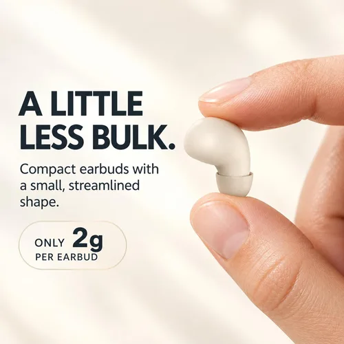 Vista 4 de Auriculares invisibles para dormir de lado, mini auriculares pequeños Skin tone