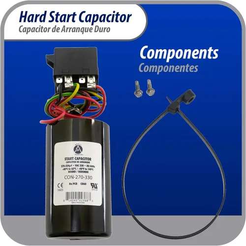 Vista 2 de Appli Parts APHS-3 Kit de arranque duro de 4 a 5 toneladas 208-265 V, 1 Ph para aire acondicionado incluye condensador 270-324mfd 330V y potencial