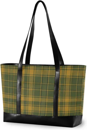 Vista 4 de Scottish Plaid Simple Women 14 Inch Laptop Tote with Zipper Briefcases for Travel Gym Vacation with Tablet estuche para laptop 14 pulgadas