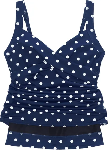 Vista 5 de Lands' End Traje de baño tankini con varillas, resistente al cloro, con control de abdomen, cuello en V