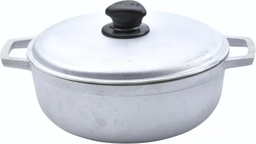 Vista 12 de IMUSA Caldero - Olla con tapa de aluminio de 2 cuartos de galón, aluminio fundido, perfecta para servir grupos pequeños, asas remachadas, fabricada