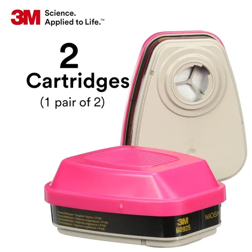 Vista 3 de 3M, cartucho de vapor orgánico/filtro 60925, protección respiratoria P100 (paquete de 2 unidades)