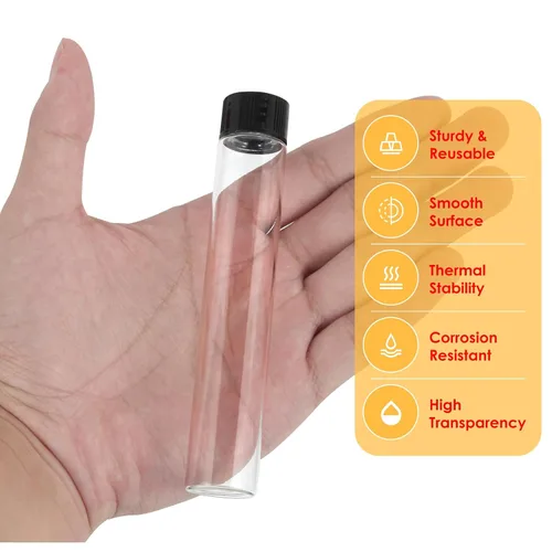 Vista 6 de 25 frascos pequeños de vidrio transparente de 1 fl oz con tapas de rosca