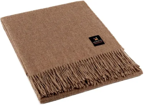 Vista 13 de Junin Pride - Manta de lana de alpaca tejida, suave, cálida, diseño de color sólido, Perú, 72 x 61 pulgadas (azul)
