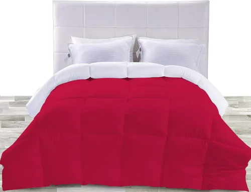 Vista 20 de BedDecor Edredón reversible de microfibra de alta calidad de 400 GSM, relleno de microfibra de 15.16 oz/m², 600 hilos, 100% algodón egipcio sólido