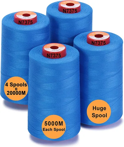 Vista 32 de New brothread - 30 opciones - 2 conos grandes de 5500Y (5000M) cada uno de hilo de poliéster hilado multiusos 40S/2 (Tex27) para serger, overlock