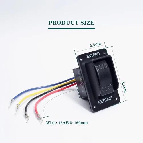 Vista 7 de 387874 Interruptor estabilizador de potencia con reemplazo de arnés para componentes de remolque Lippert 12V Extender Retract para gatos