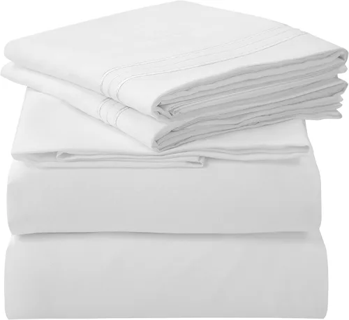 Vista 13 de ROYALE LINENS Juego de sábanas de 3 piezas para cama individual - Ropa de cama de microfibra cepillada suave de 1800 hilos - 1 sábana bajera