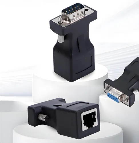 Vista 6 de 2 adaptadores DB9 macho a RJ45 hembra RS232 Serial a RJ45