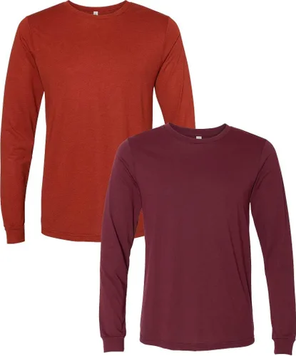 Vista 162 de Canvas Filmore 3501 - Camiseta de 4.2 onzas para hombre manga larga (1) Ceniza + (1) Jaspeado atlético