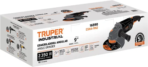 Vista 5 de TRUPER ESMA-9N2 Amoladora angular 9, industrial, 2300 W