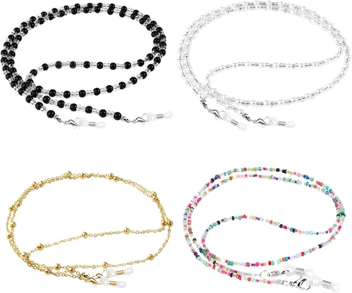 Vista 9 de ONESING 4-10 piezas Cadenas de gafas para mujer, soporte de cadena para anteojos, correa para gafas, cadena para anteojos, cordón para gafas, regalo