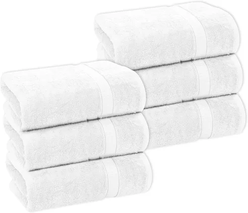 Vista 38 de GOLD TEXTILES Juego de 24 toallas de baño negras de alta absorción, multiusos, secado rápido, para piscina, gimnasio, hotel, spa
