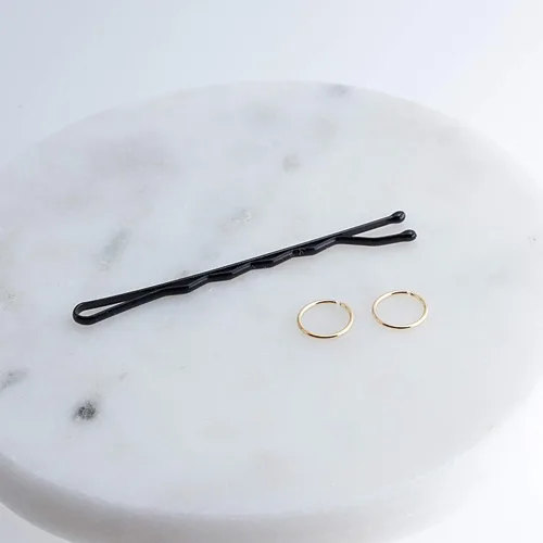 Vista 4 de Aretes de aro dorados y plateados para cartílago, nariz, tabique, oreja, hélix, tragus, joyería para mujer, hipoalergénicos, pequeños aros